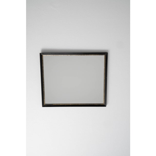 19th Century France Napoleon III Black Wood Mirror For Sale - Image 9 of 10