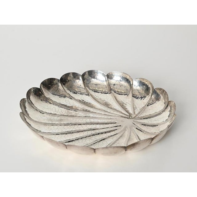 Large Handmade Hammered Silver Centerpiece Bowl attributed to Renzo Cassetti, Italy, 1970s For Sale - Image 11 of 14