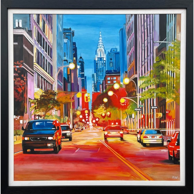 Painting of the Chrysler Building New York City - Unique Original Art by Contemporary British Artist, 2021 For Sale - Image 13 of 13