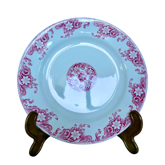 1900 - 1909 Antique Dessert Plates from Sarreguemines, 1900, Set of 4 For Sale - Image 5 of 6