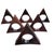 1960s Danish Modern Solid Rosewood Triangular Napkin Rings- Set of 6 For Sale - Image 13 of 16