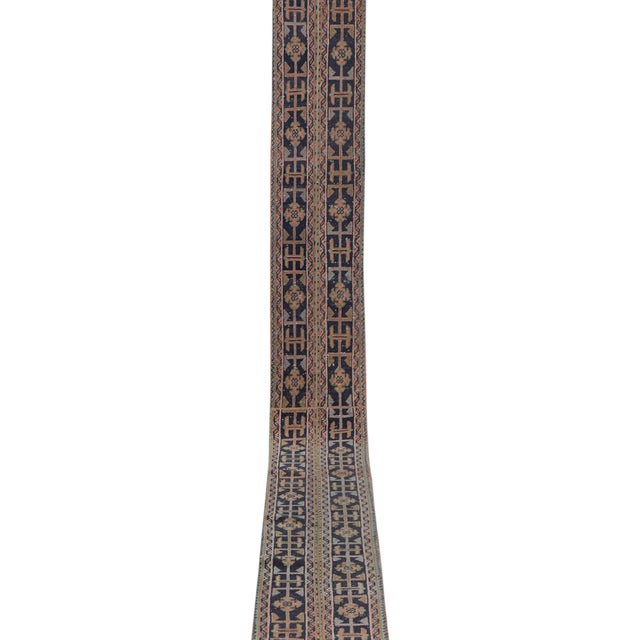 1960s Hand-Knotted Anatolian Karapinar Runner - Stair Carpet 1'6'' X 19'8'' 20" x 238" / 50 x 605 Cm Hand woven with high...