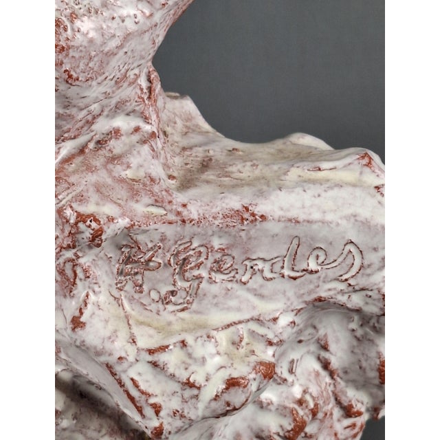 Glazed Terracotta Horse Sculpture by Hans Gerdes, 20th Century For Sale - Image 3 of 7