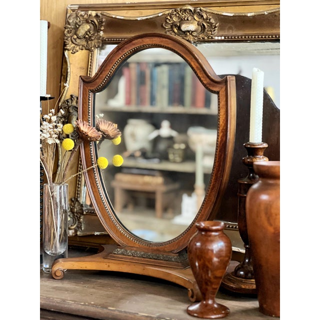Antique Georgian Style Gentleman's Table Top Vanity Mirror For Sale - Image 11 of 11