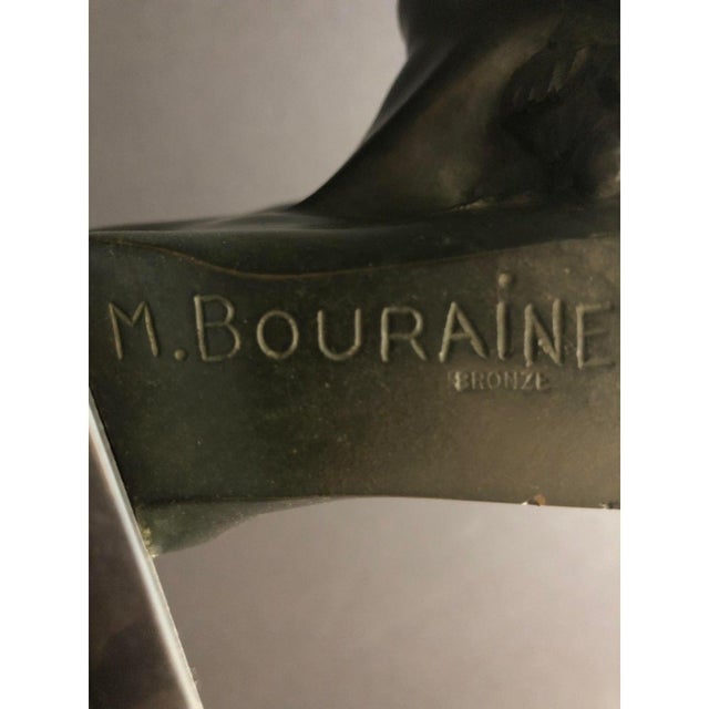 1920s Marcel-André Bouraine Bronze Bust Sculpture For Sale In New York - Image 6 of 9