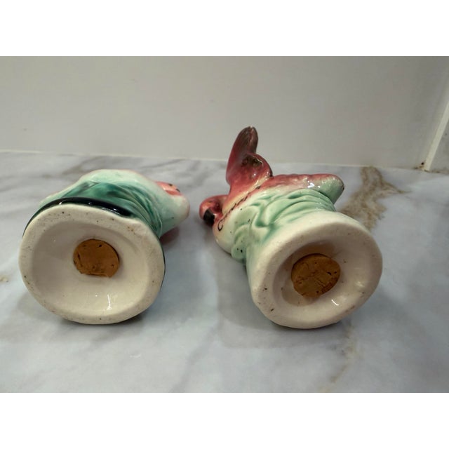 1950s Vintage Pink Flamingo Salt and Pepper Shakers, Niagara Falls Souvenir For Sale - Image 5 of 10