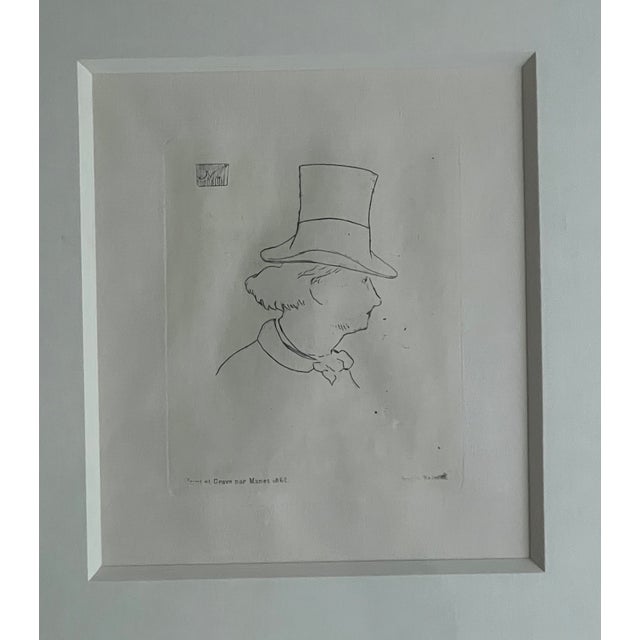 19th Century Letterpress Print of Charles Baudelaire by Manet, C. 1862 For Sale - Image 5 of 12