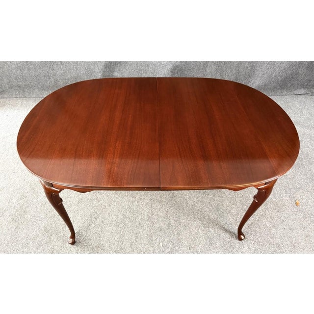 Vintage Hickory Attributed Chair 7 Piece Solid Mahogany Dining Set For Sale - Image 13 of 18