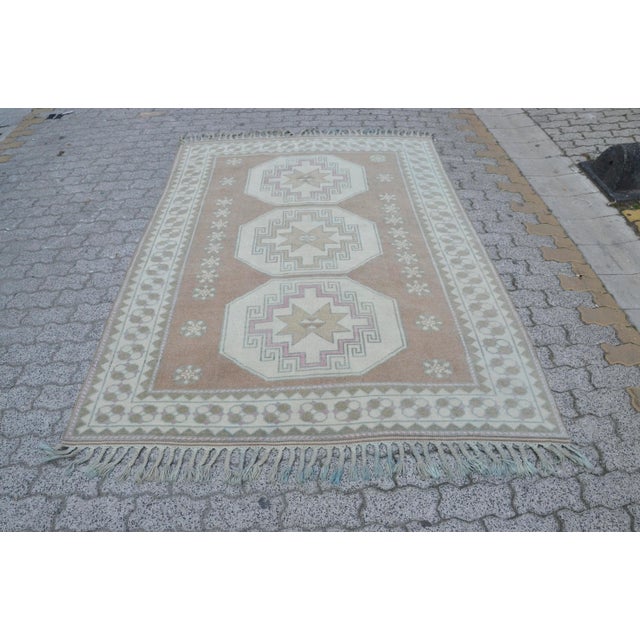 Oushak Turkish Handmade Rug For Sale - Image 11 of 11