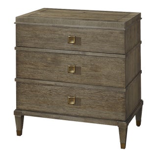 Transitional Carnegie Nightstand, Brown For Sale