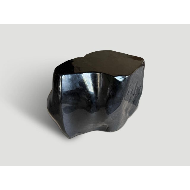 Andrianna Shamaris Volcanic Glass Coffee Table or Large Side Table For Sale - Image 16 of 18