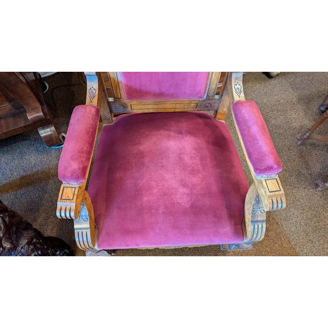 Late 19th Century Oak Gothic Throne Chair For Sale - Image 9 of 9