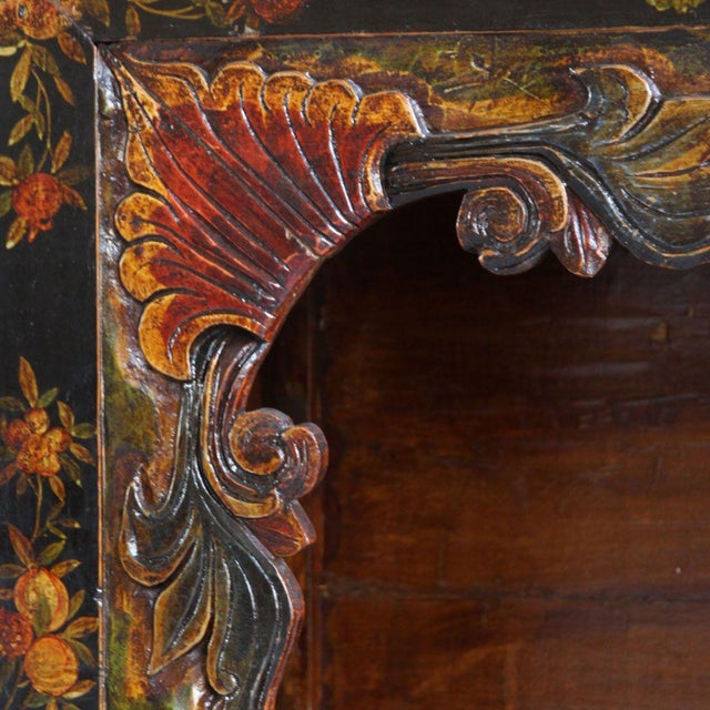 Vintage Black Lacquered Display Cabinet For Sale - Image 5 of 8