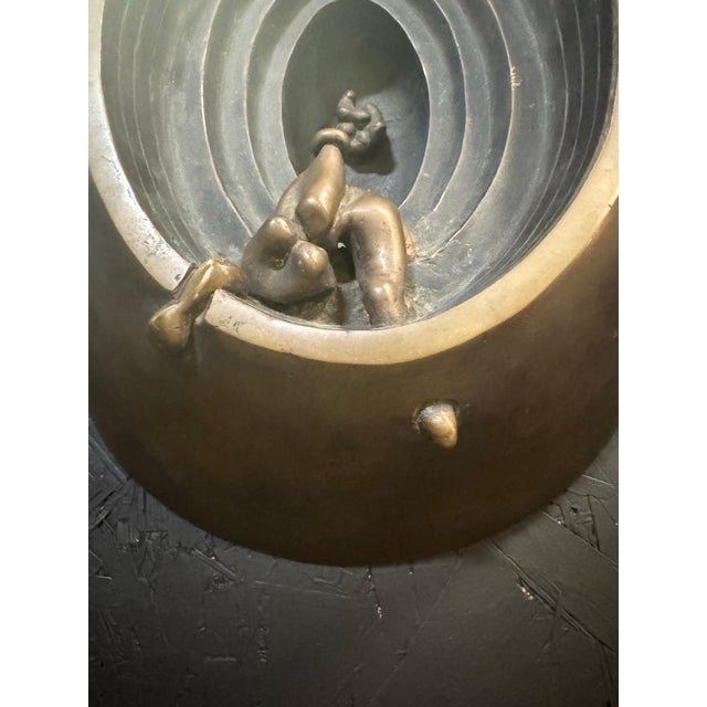 Abstract Bronze Wall Sculpture Signed by Divyendu Anand For Sale - Image 10 of 12