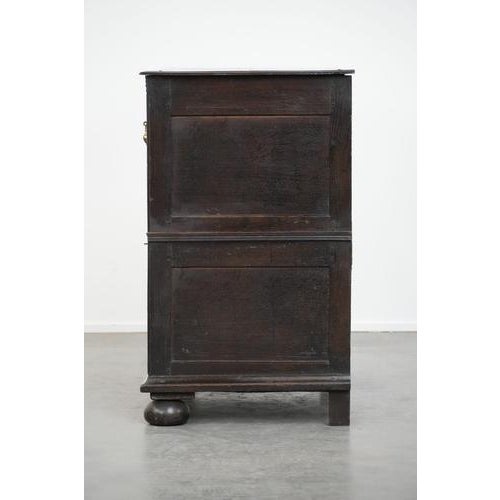 Antique English Two-Door Cabinet, 1700s For Sale - Image 6 of 12