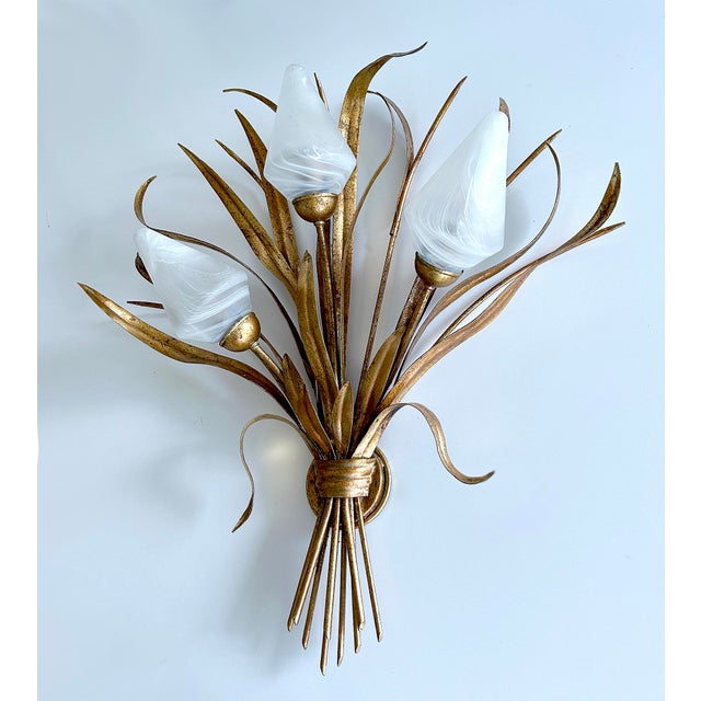 Metal Vintage Wall Light in Glass from Kögl For Sale - Image 7 of 18