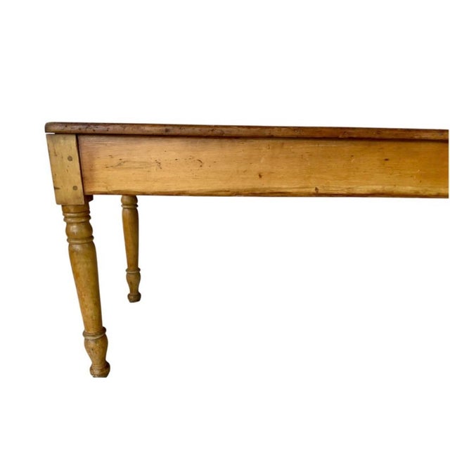 Wood 19th Century Pine Farmhouse Work Table For Sale - Image 7 of 11