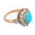 19th Century 19th Century Victorian Turquoise Rose Cut Diamond 14k Rose Gold Cluster Ring, Size 8.5 For Sale - Image 5 of 7
