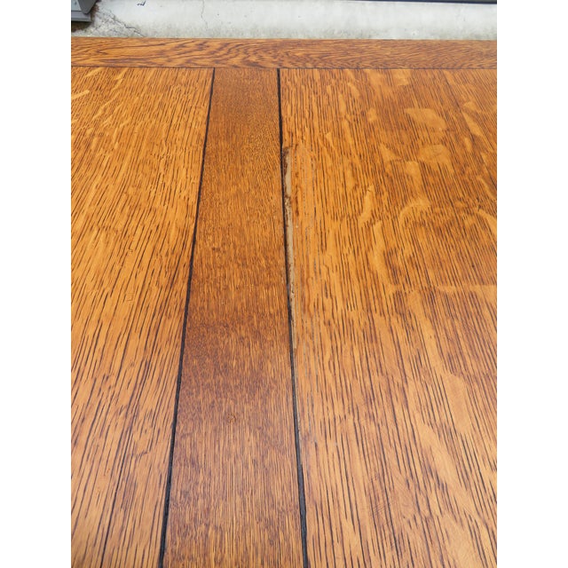 Antique Arts & Crafts Nautical Oak Draw Leaf Dining Table W/ Ship Carvings For Sale - Image 18 of 18