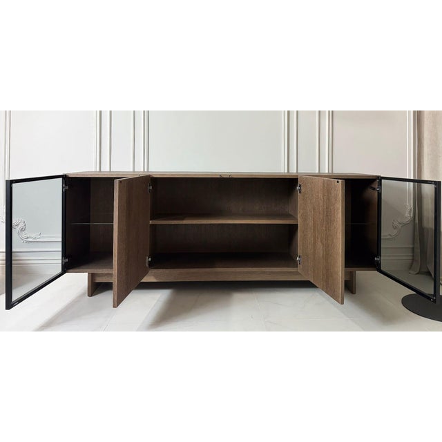 Black Verto Sideboard Wood Oak & Bio - Dark Walnut Oak For Sale - Image 8 of 11
