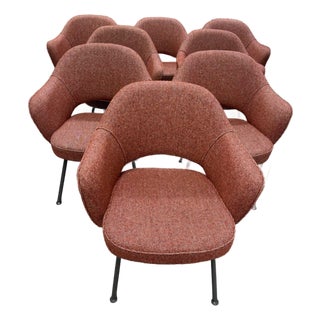 Set of 8 Eero Saarinen for Knoll Executive Arm Chairs For Sale