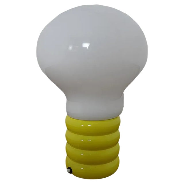 German Yellow Opaline Glass Bulb Lamp by Ingo Maurer for M Design, 1960s For Sale