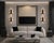 Set of Four Murano Wall Sconces with Black and White “Sella” Glass Elements and Gold Inclusions This exceptional set of...