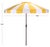 Modern Buti 9 Ft Crank Umbrella, Yellow Cabana Stripe/Brown Pole For Sale - Image 3 of 9