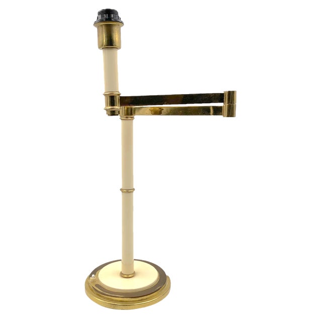 Hollywood Regency Brass Table Lamp by Tommaso Barbi, 1970 For Sale