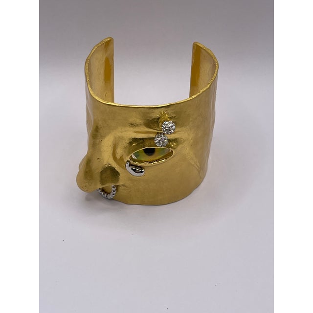 Gold Cuff Braclet -Evil Eye For Sale - Image 4 of 5