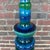Ceramic Large Mid Century Modern Blue and Green Ceramic Table Lamp For Sale - Image 7 of 12