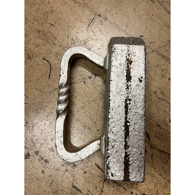 Antique Silver Tailor’s Sad Goose Iron Twisted Handle For Sale In West Palm - Image 6 of 6