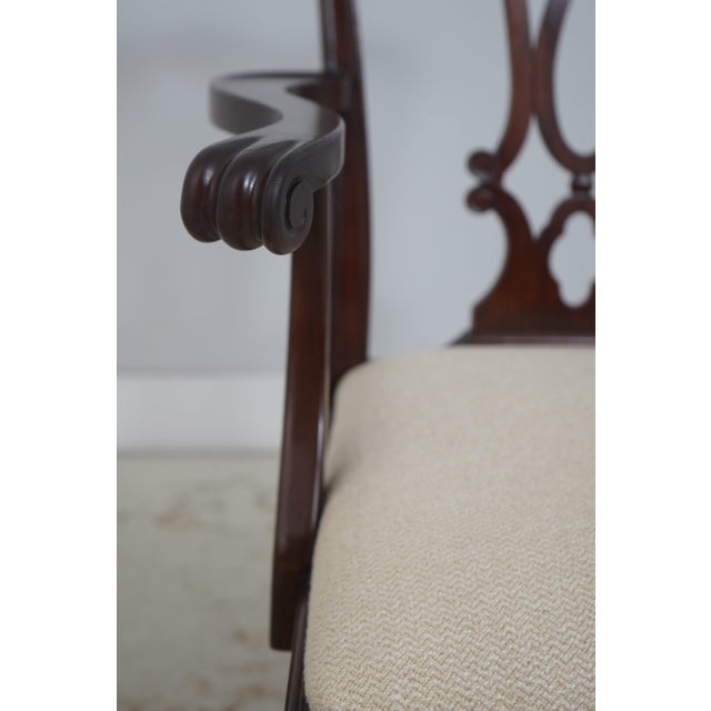 Brown Set of 8 Henkel Harris Model 107 Mahogany Dining Chairs For Sale - Image 8 of 18