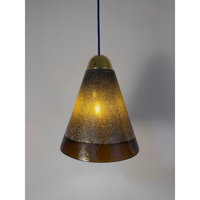 Hanging Lamp in Brown Glass from Peill & Putzler For Sale - Image 3 of 11