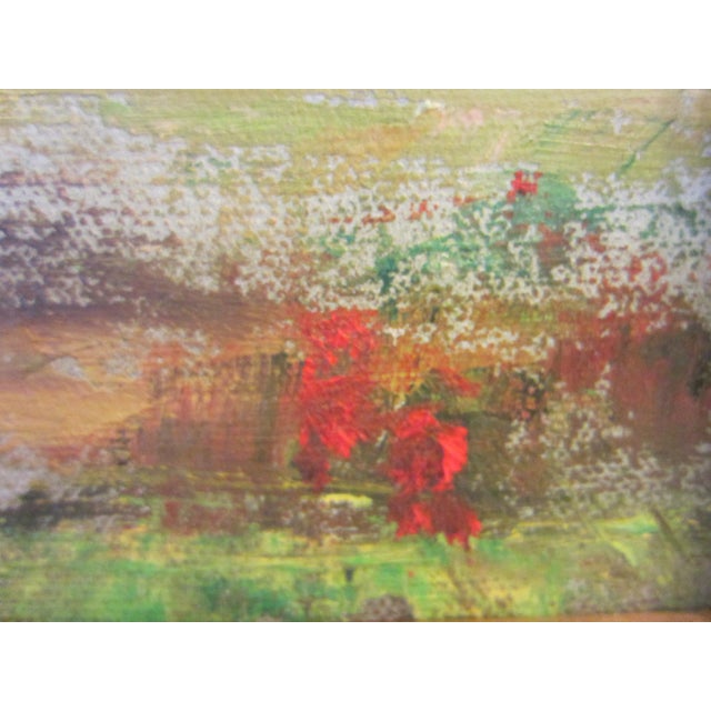 Modern 1970s California Plein Air Impressionist Landscape Signed Oil on Canvas For Sale - Image 3 of 7