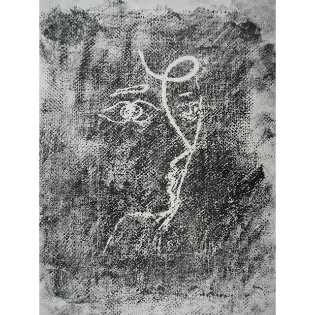 Modern Georges Braque, Cubist Profile in Gray, Original Lithograph For Sale - Image 3 of 6