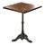 19th Century Napoleon III Polished Iron Bistrot Table With Oak Parquet Top For Sale