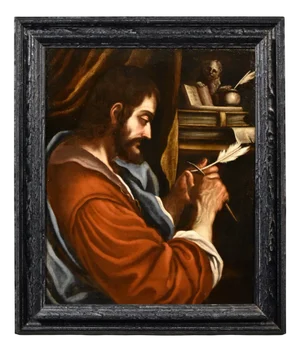 Workshop of Giovanni Francesco Barbieri / Detto Il Guercino, Saint Mark the Evangelist, 1680, Oil on Canvas