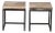 Petrified Wood & Iron Side Tables - A Pair For Sale
