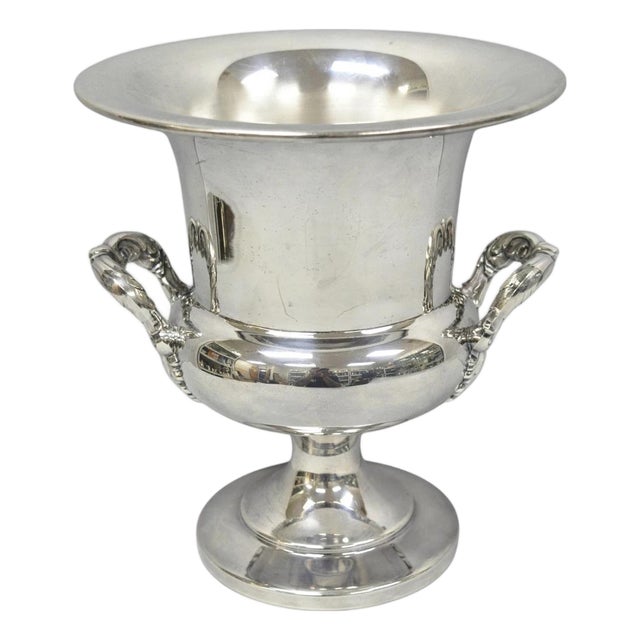 Vintage Bristol Silver Plated Trophy Cup Urn Champagne Chiller Bar Ice Bucket For Sale