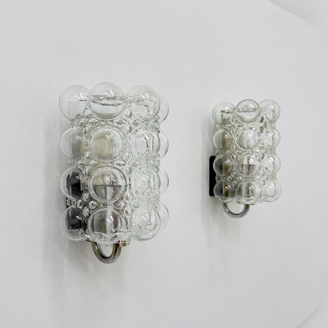 Bubble Glass Wall Lamps by Helena Tynell for Limburg, Germany, 1970s, Set of 2 For Sale - Image 6 of 18