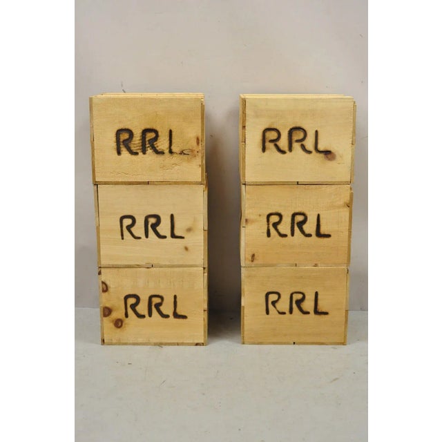 RRL Wooden Sliding Lid Crate Ralph Lauren? Perishable Burn Mark Storage Box.*Price is per crate*. Item features a burned...