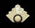 Mid-Century Modern Lea Stein Deco Fan Brooch Pin France Black & White Cellulose Acetate Signed For Sale - Image 3 of 3