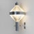 Nickel-Plated Brass and Printed Glass Sconce, 1960 For Sale - Image 9 of 9