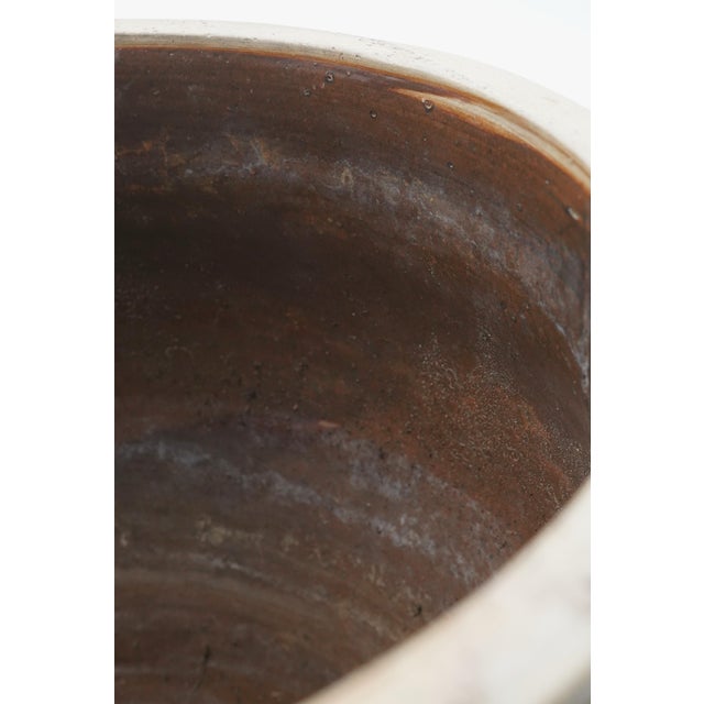 Large Antique Stoneware Crock Urn W. Handles For Sale - Image 4 of 9