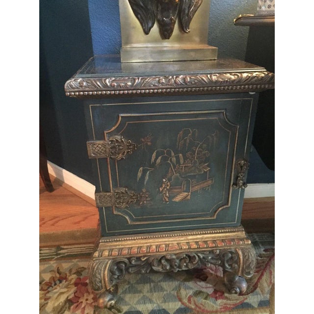 Chinoiserie Chinoiserie End Cabinets - A Pair For Sale - Image 3 of 11