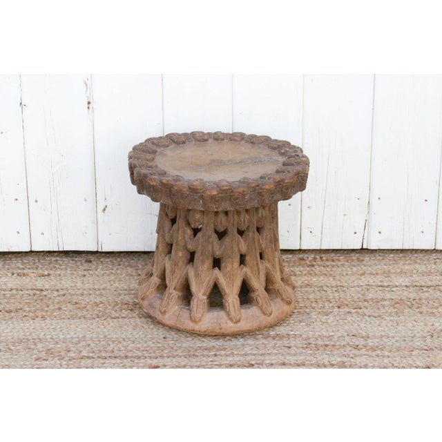 Oxidized Wood African Ceremonial Stool For Sale - Image 10 of 10