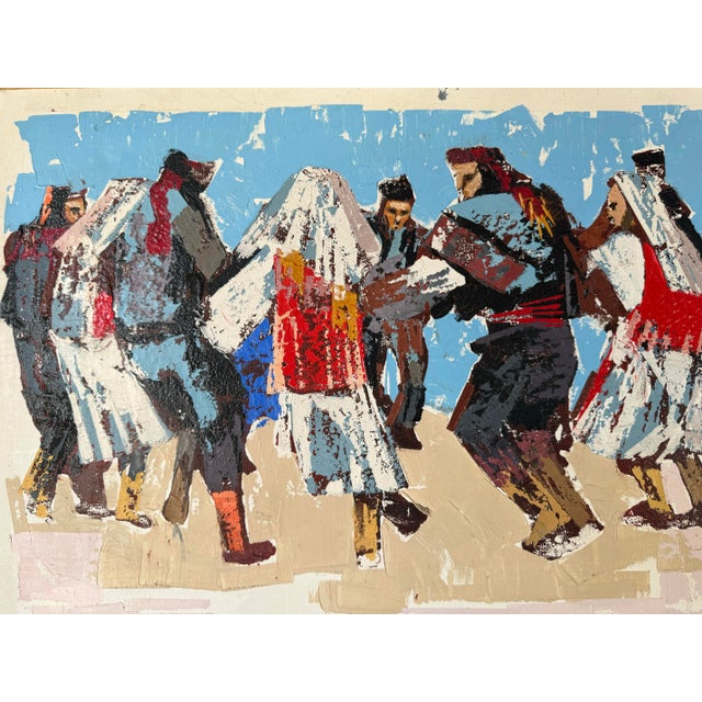 For your consideration we are presenting for sale this fantastic Vintage impressionist abstract oil on canvas painting,...