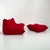 Ligne Roset Set of Red 3-Seater Togo Sofa & Ottoman by Michel Ducaroy for Ligne Roset, 1970s For Sale - Image 4 of 17