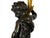 Brown Pair of French Bronze Seven-Light Candelabra Lamps Ca. 1880 For Sale - Image 8 of 18